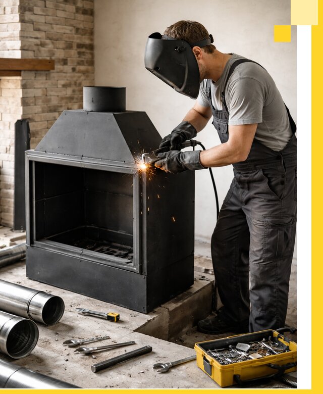 Продажа и установка металлических каминов в Горном-Алтайске под ключ