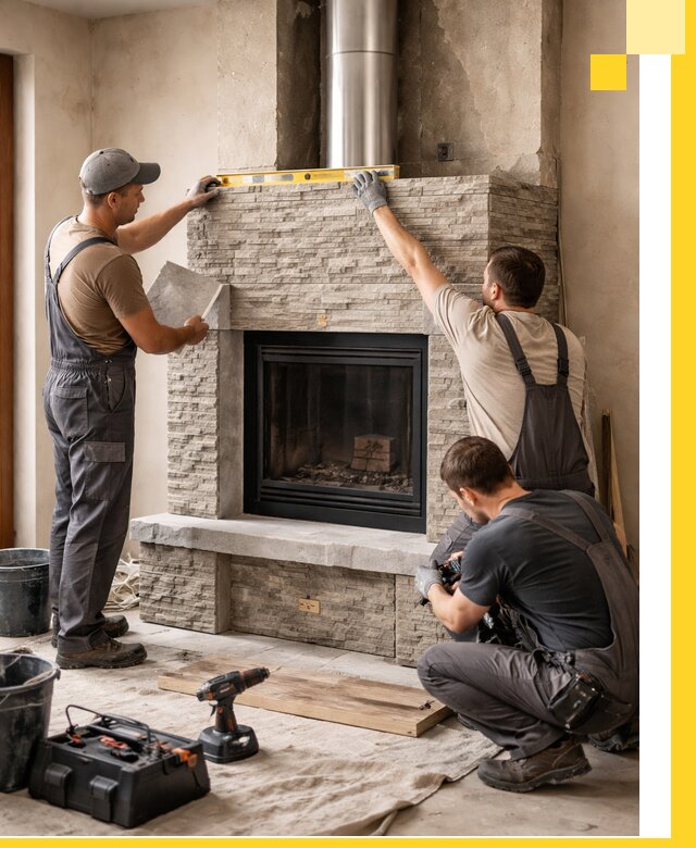 Профессиональный монтаж каминов под ключ в Горном-Алтайске для дома