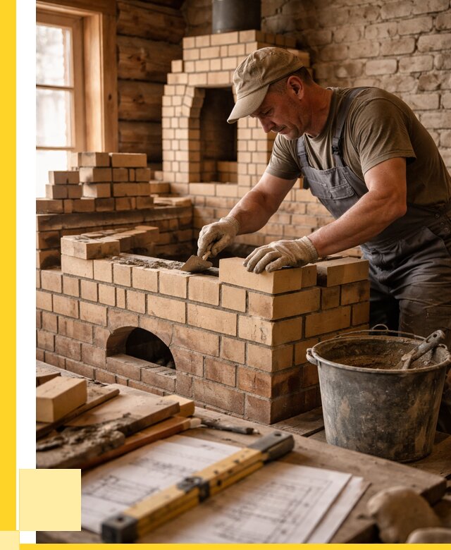 Кладка печей из кирпича в Горном-Алтайске цены от 31104 р. - ЭриданГрн