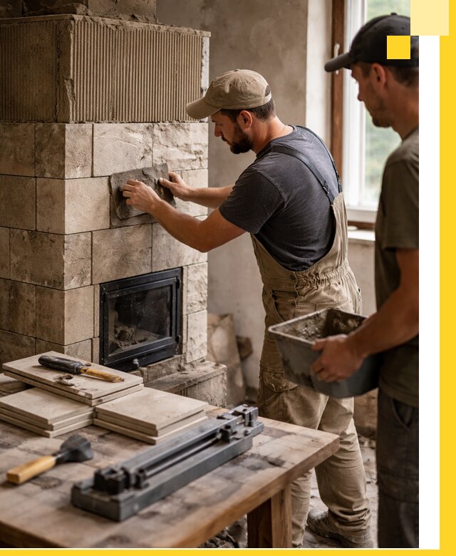 Профессиональная облицовка печей в Горном-Алтайске: керамика и камень