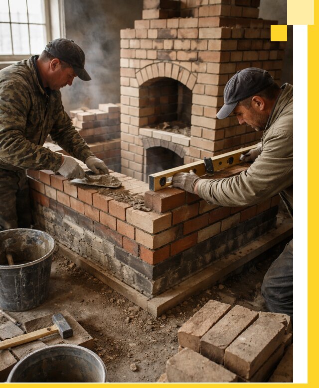 Изготовление и монтаж печей и каминов из кирпича в Горном-Алтайске