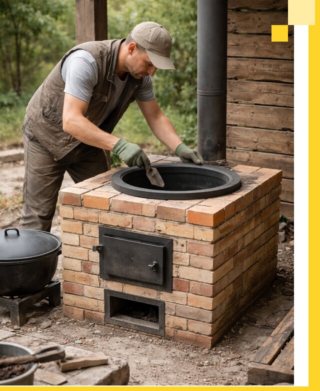 Изготовление и установка печей для казана в Горном-Алтайске под ключ