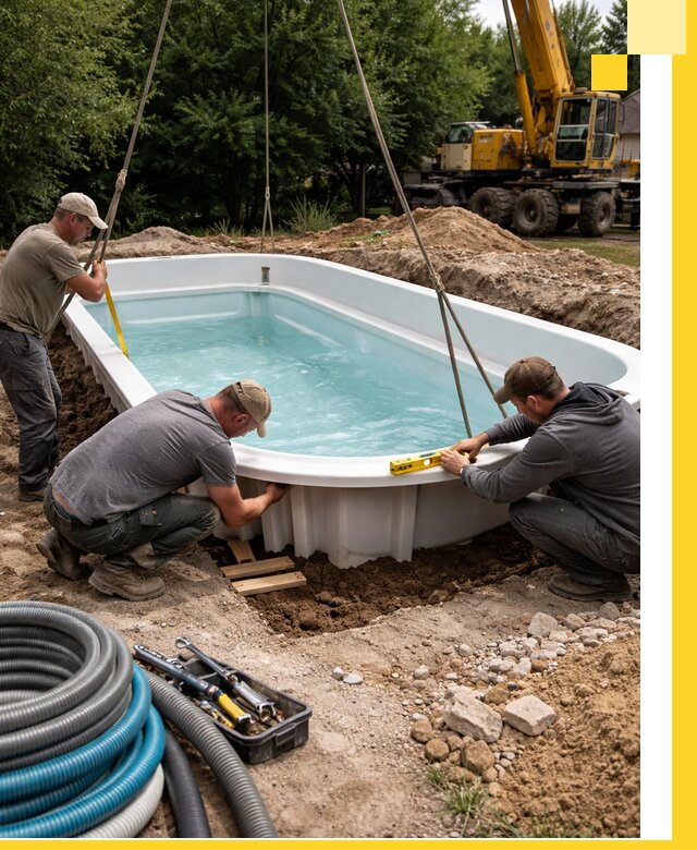 Установка и монтаж композитных бассейнов под ключ в Горном-Алтайске