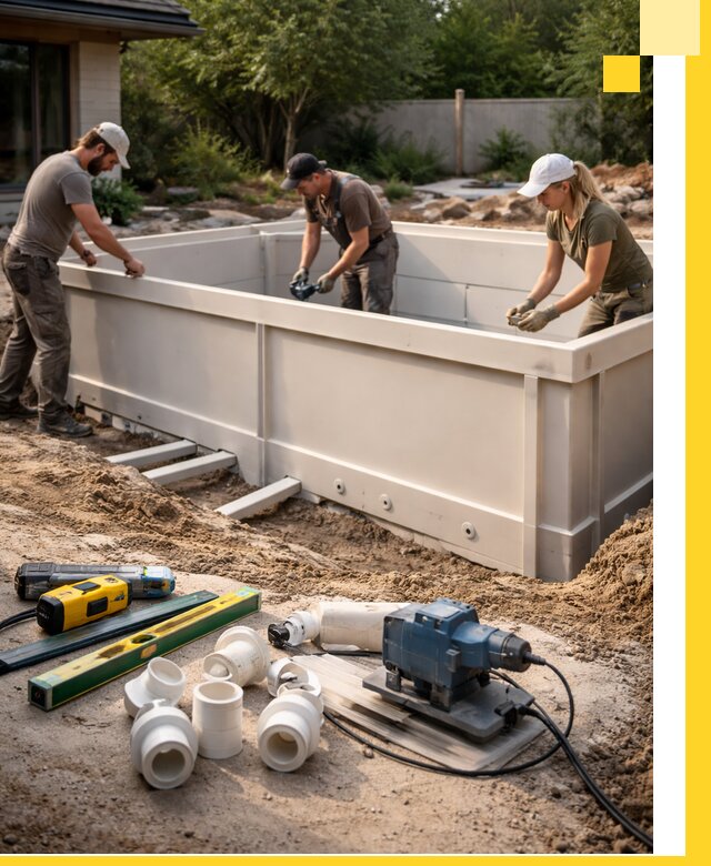 Установка полипропиленовых бассейнов под ключ в Горном-Алтайске