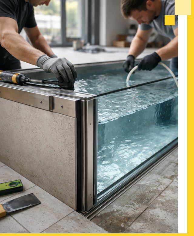 Проектирование и монтаж стеклянных бассейнов в Горном-Алтайске