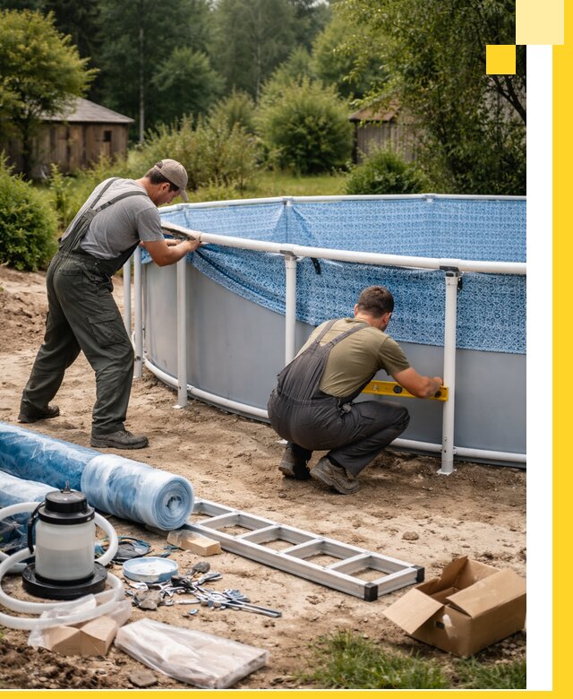 Установка и монтаж каркасных бассейнов в Горном-Алтайске под ключ