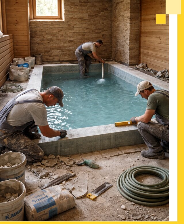 Проектирование и строительство бассейнов для бани в Горном-Алтайске