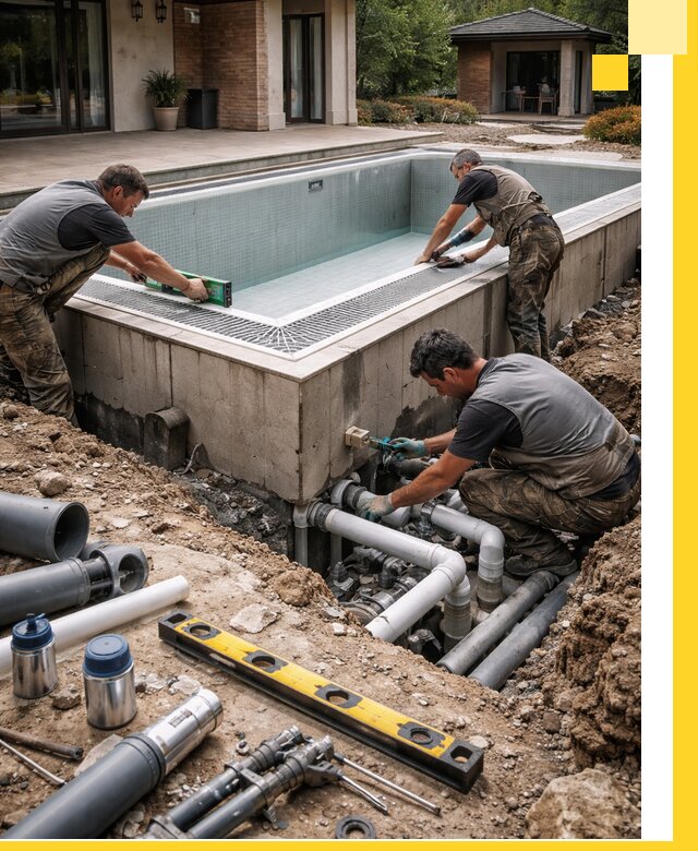 Строительство переливных бассейнов в Горном-Алтайске под ключ