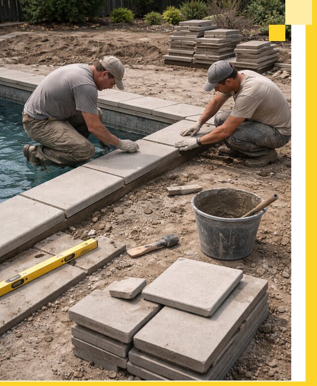 Установка и изготовление копингового камня для бассейнов в Горном-Алтайске