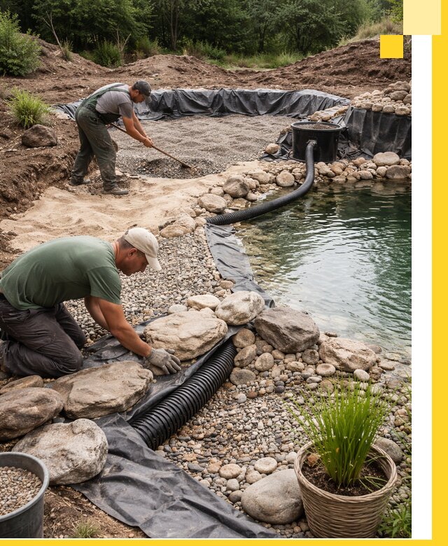 Строительство природных бассейнов и озер в Горном-Алтайске под ключ