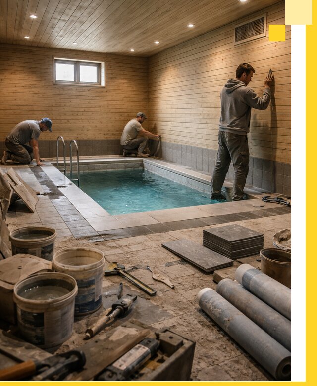 Строительство бани с бассейном и сауной под ключ в Горном-Алтайске