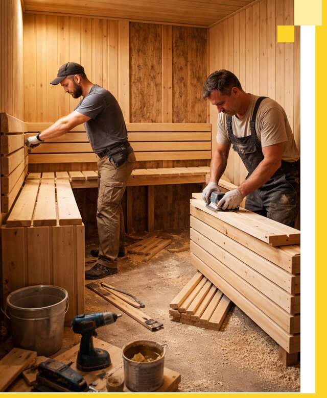 Профессиональный комплексный ремонт саун под ключ в Горном-Алтайске