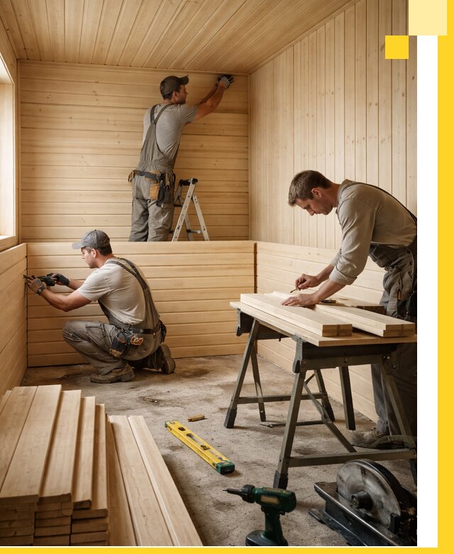 Обшивка саун в Горном-Алтайске из натуральной древесины под ключ