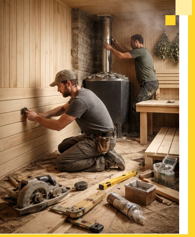 Полное строительство и оснащение парных под ключ в Горном-Алтайске