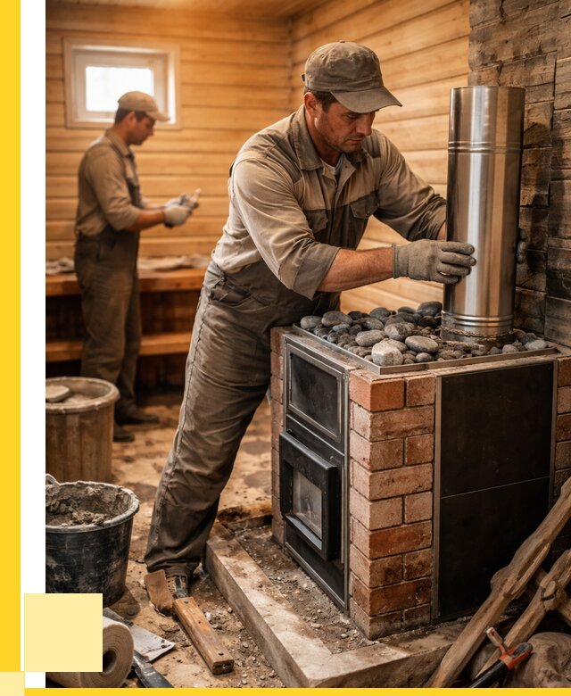 Монтаж печи в бане под ключ в Горном-Алтайске от 20736 р. | ЭриданГрн