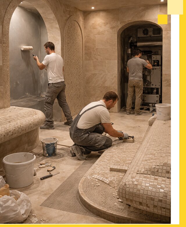 Строительство бани с хамамом и бассейном под ключ в Горном-Алтайске