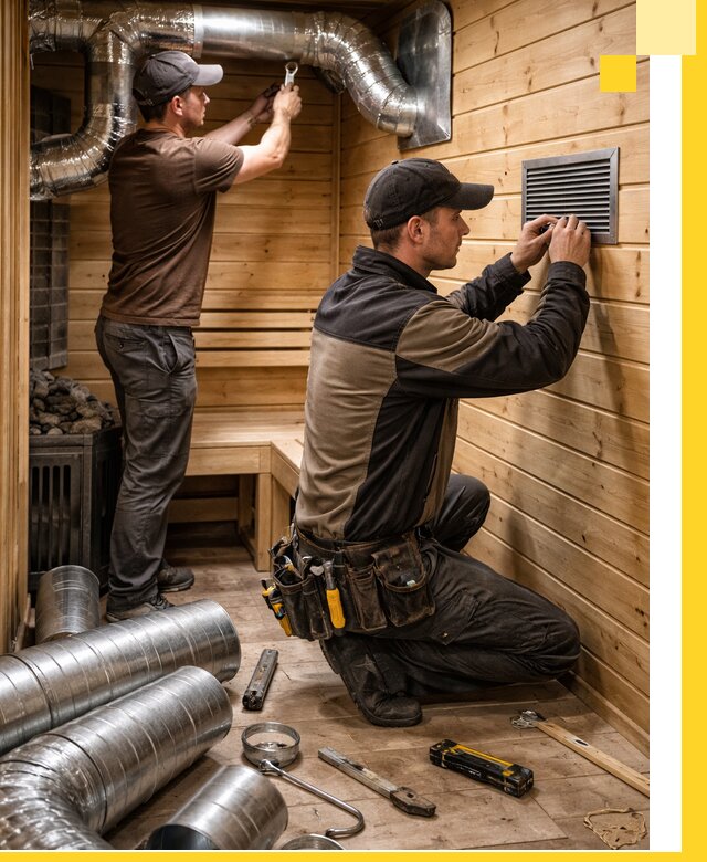 Проектирование и монтаж вентиляции бани в Горном-Алтайске под ключ