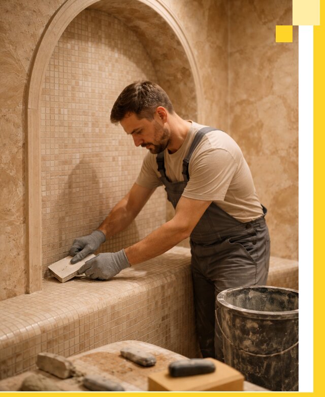 Профессиональная отделка хамамов с мозаикой под ключ в Горном-Алтайске