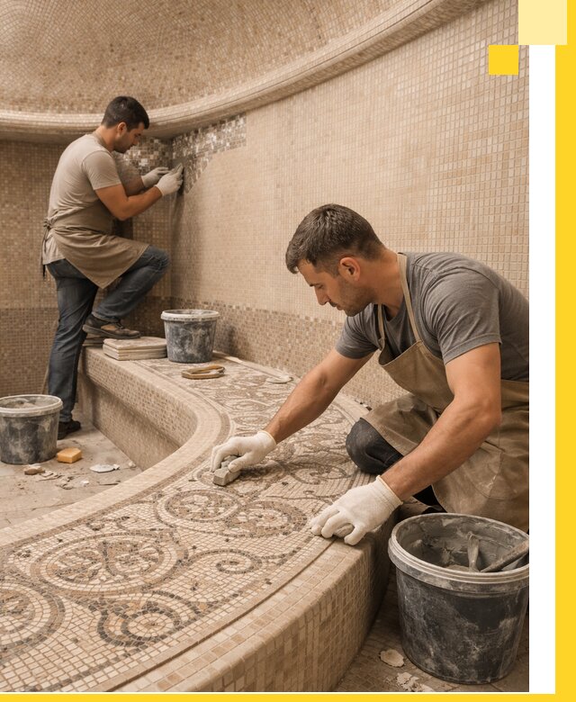 Плитка для хамама в Горном-Алтайске, укладка, подбор и поставка